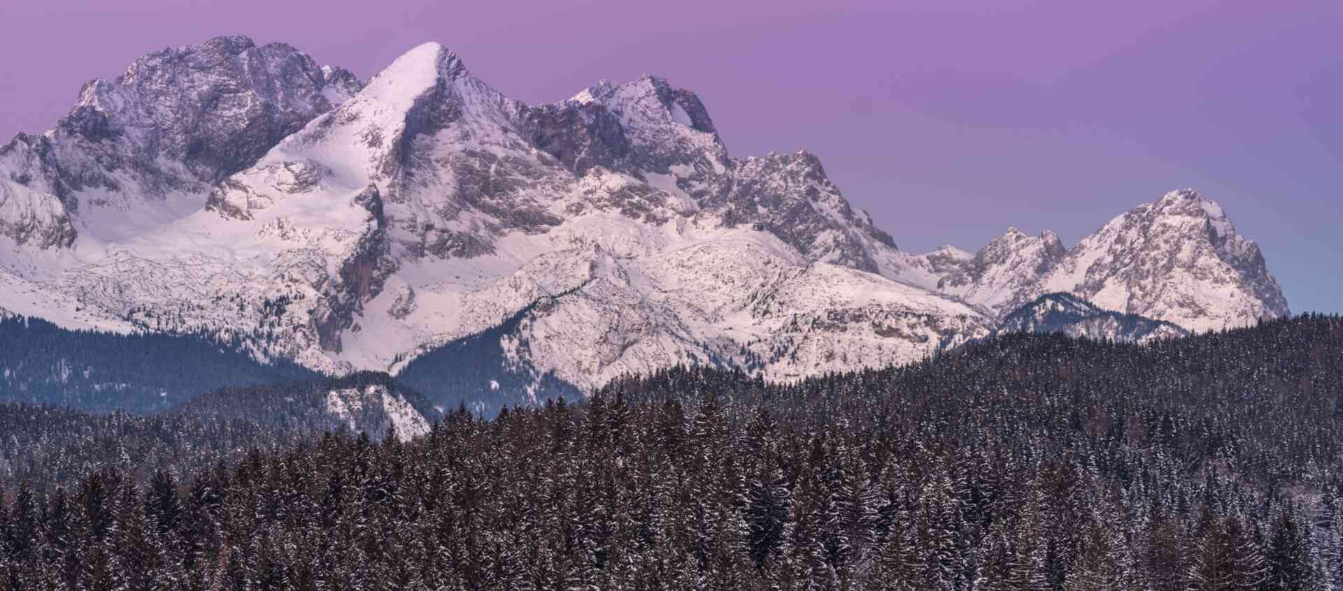 Die Alpspitze im Winter.