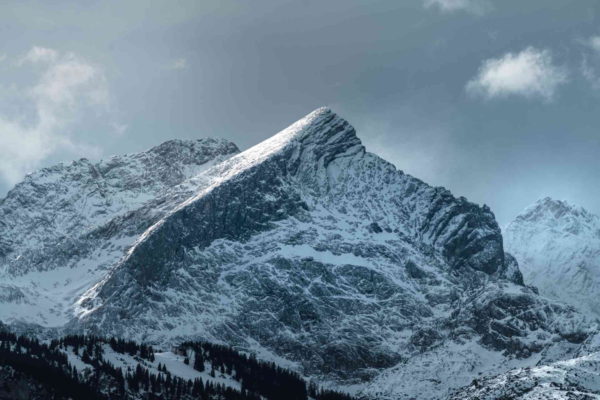 Die Alpspitze im Winter.